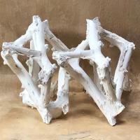 Threedimensional artwork in white acrylic resin