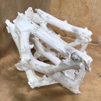 Threedimensional artwork in white acrylic resin