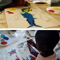 Children painting